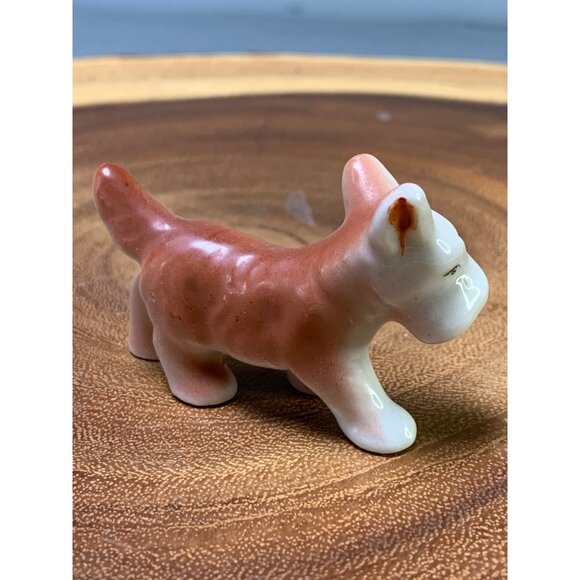 Vintage Japan Porcelain Dog Figurine Collectible 1.5 Inch tall - Picture 2 of 8